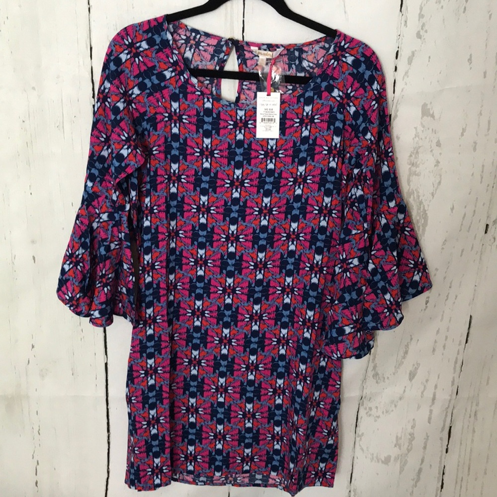 All for Color Becca Flared sleeve dress